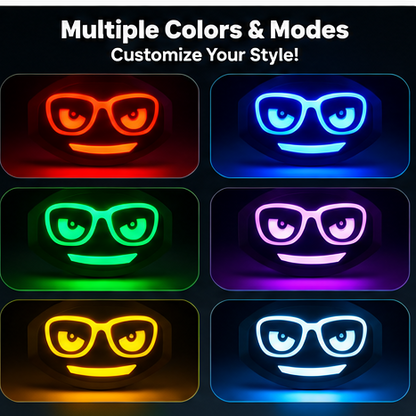 Glasses Emoji Multi-Color LED Back Eye Light for Honda CG 125