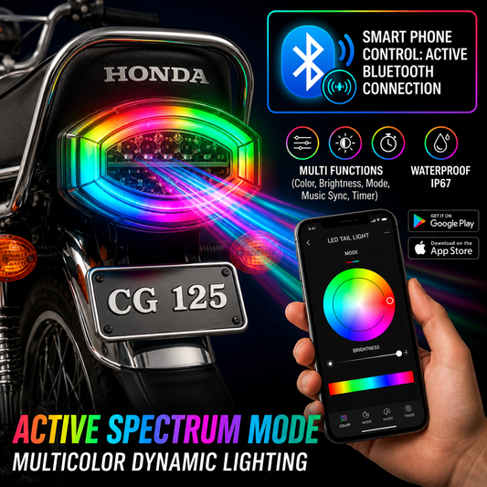 RGB Moon Back Light For Honda 125 Mobile App Control