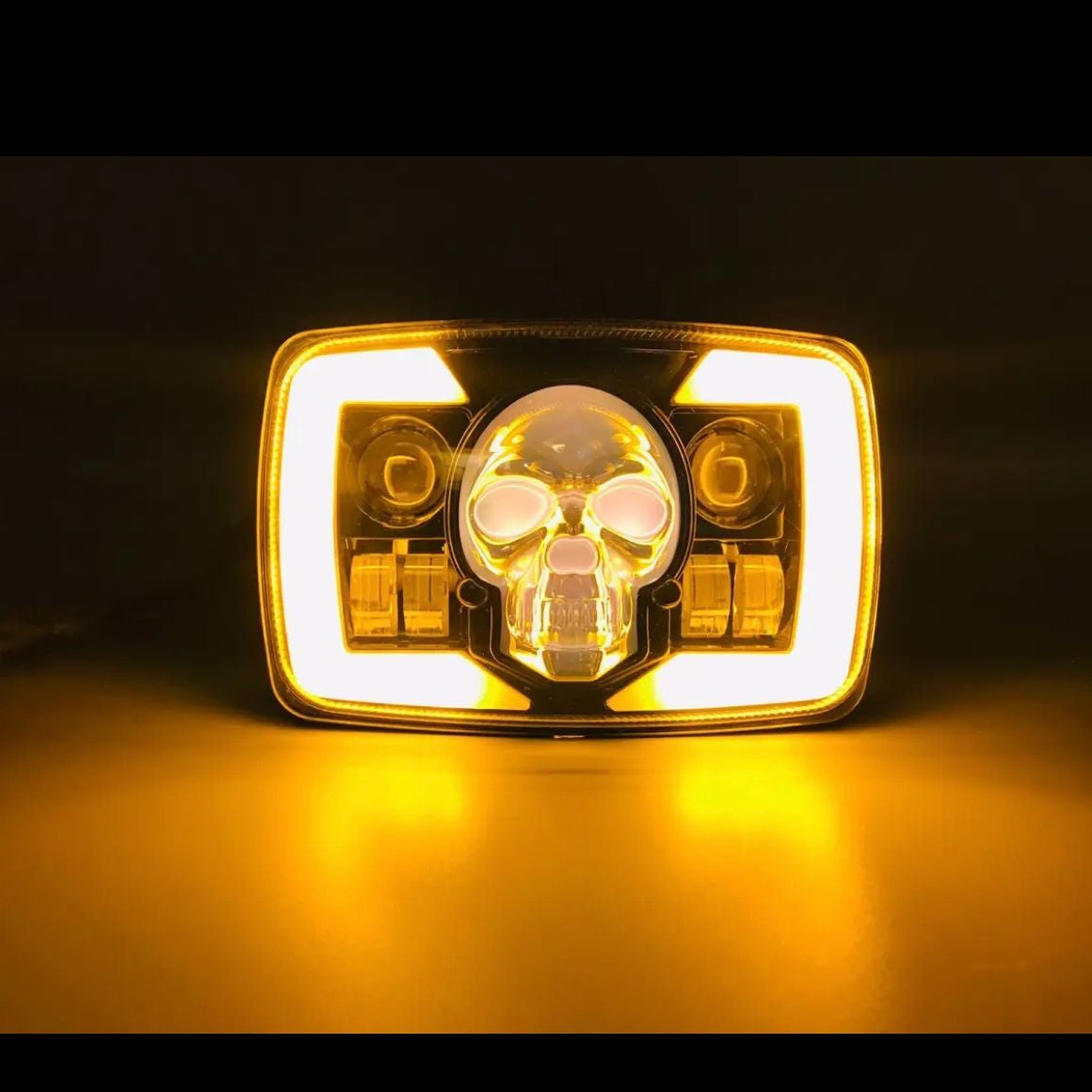 6-in-1 Multi-Color Skull LED Headlight for Honda CG125 & CD70