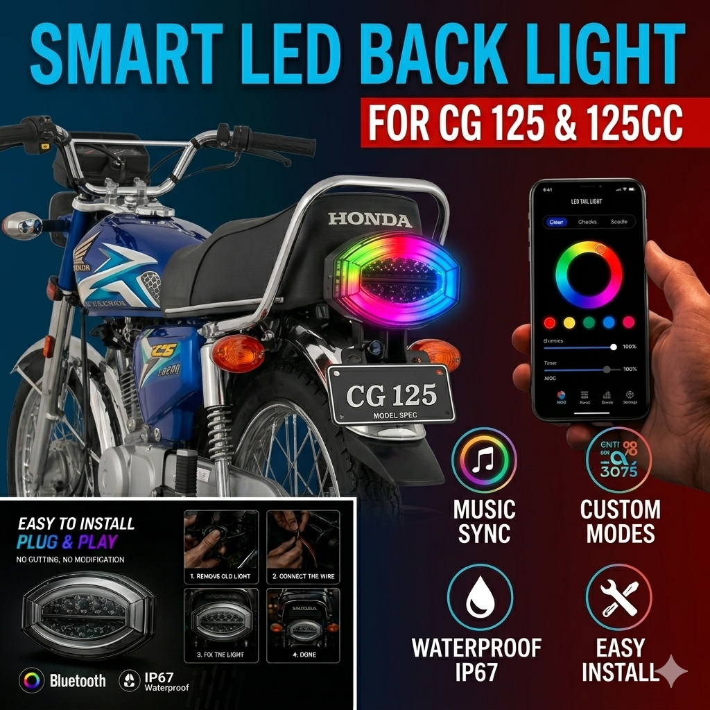 RGB Moon Back Light For Honda 125 Mobile App Control