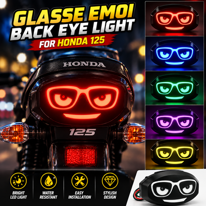 Glasses Emoji Multi-Color LED Back Eye Light for Honda CG 125