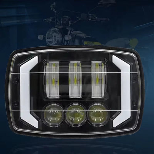 3-Lens Multi-Function LED Headlight with Integrated Turn Signals