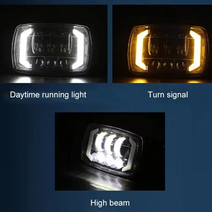 3-Lens Multi-Function LED Headlight with Integrated Turn Signals