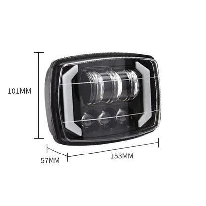 3-Lens Multi-Function LED Headlight with Integrated Turn Signals